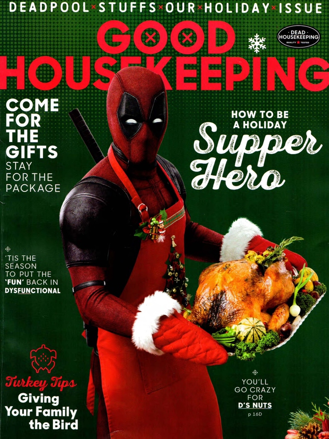 Дэдпул на обложке журнала Good Housekeeping