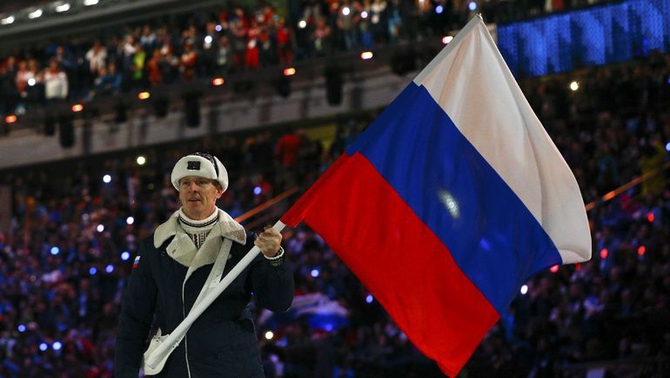 Александр Зубков на церемония открытия Олимпиады в Сочи / Фото: REUTERS