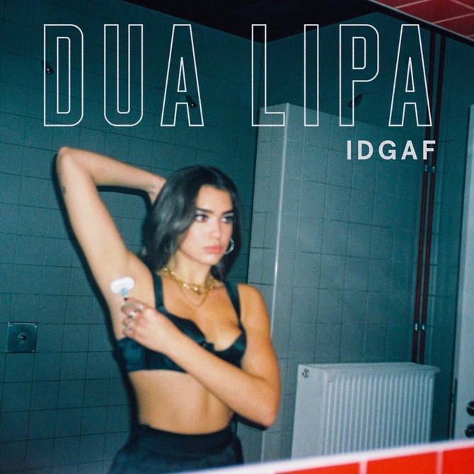 Обложка сингла Dua Lipa «IDGAF»