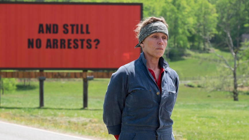 Кадр из фильма «Три билборда на границе Эббинга, Миссури»