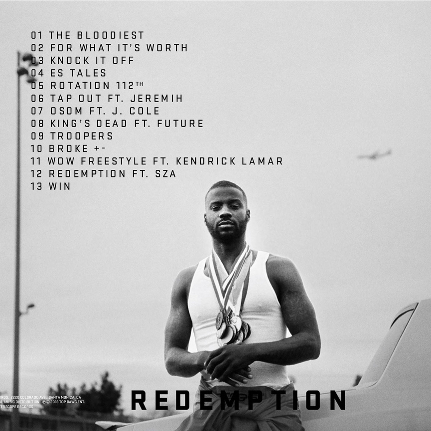 Джей Рок выпустил альбом «Redemption» совместно с Кендриком Ламаром и SZA​Фото: задняя сторона обложки
