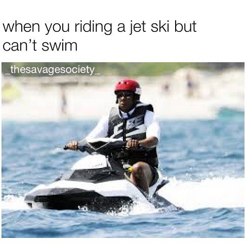 Когда не умеешь плавать, но водишь водный мотоцикл​Фото: соцсети