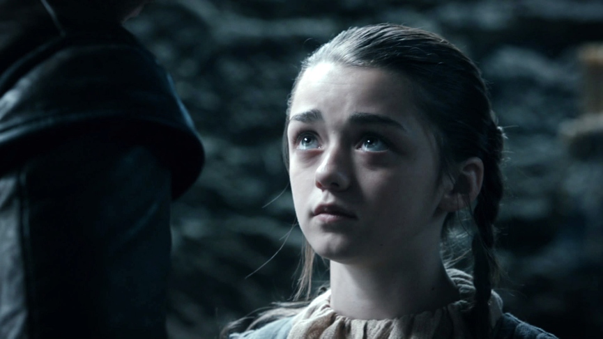 Маленькая Арья Старк​Кадр из первого сезона сериала «Игра престолов», HBO