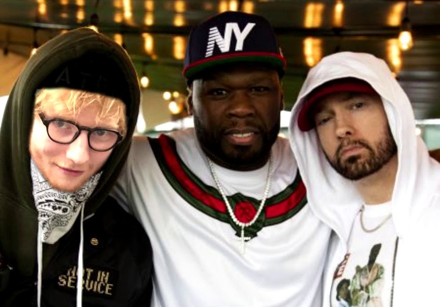 Эд Ширан, 50 Cent и Эминем​Фото: Instagram