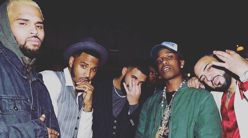 Крис Браун, Дрейк, A$AP Rocky и French Montana ​Фото: Instagram 