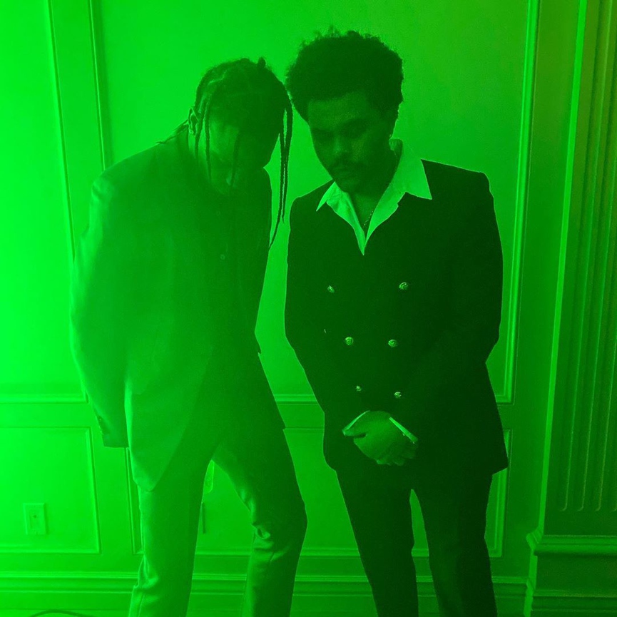 Трэвис Скотт и The Weeknd на новогодней вечеринке ​Фото: Instagram 