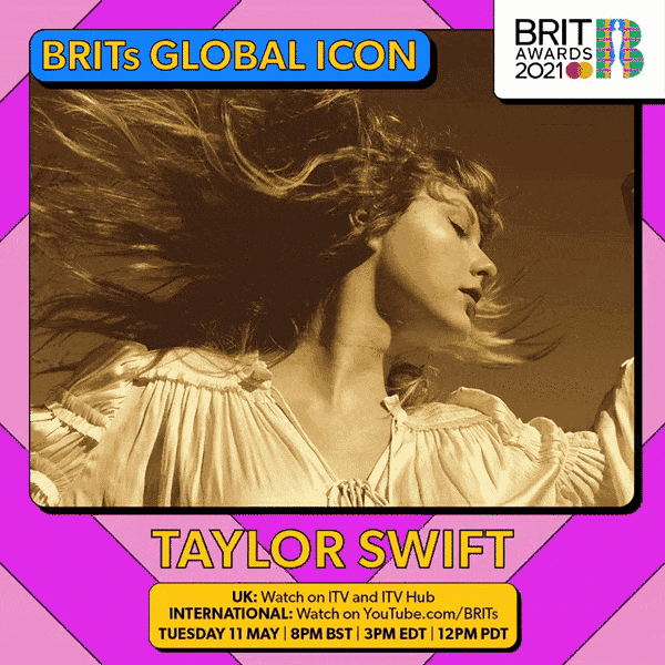 Тейлор Свифт — первая женщина и американка с наградой «Икона» от Brit Awards